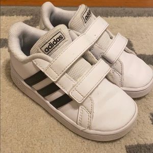 Adidas white leather sneakers